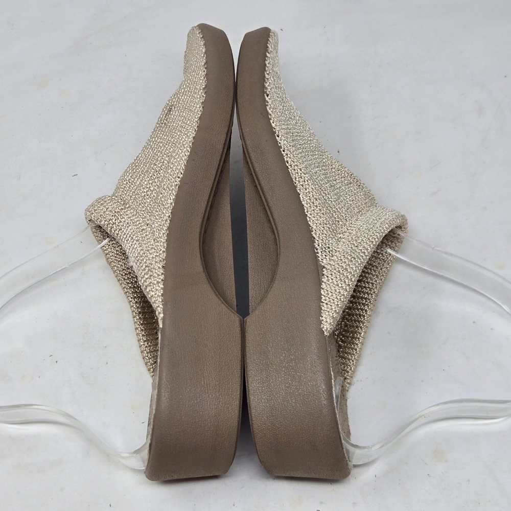 Arcopedico Knit Mules Champagne Gold Beige Stretch Slip On Shoes Womens 40 9-9.5 - Picture 5 of 9